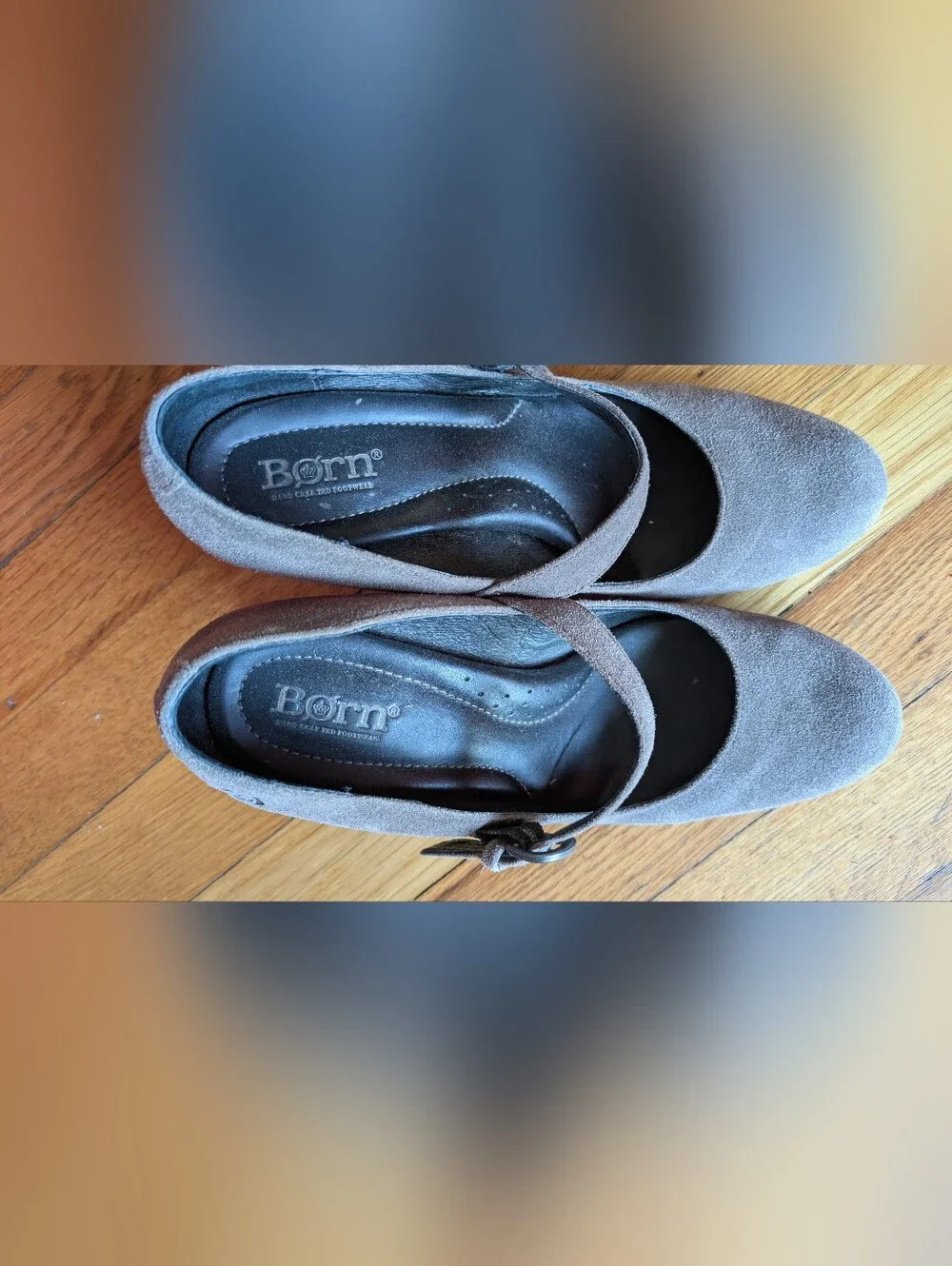 Børn Suede Strap Wedges in Gray Size 7